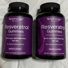 2 Reserveage Resveratrol Gummies 100mg Grape ...