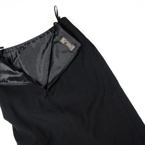 delmod Damen Rock Gr. 36 schwarz Schurwolle, Business Rock, elegant, Falte vorne - Bild 11 von 21