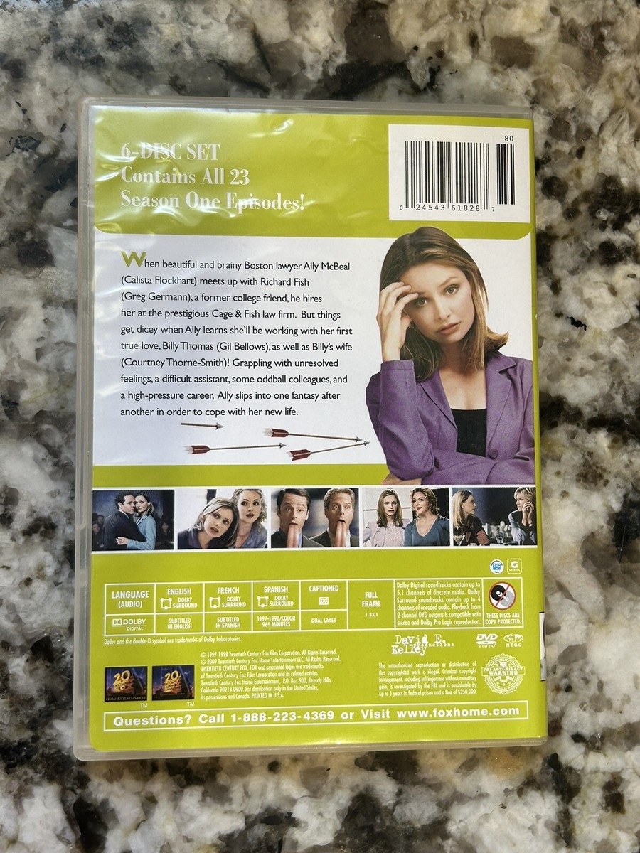 Ally McBeal The Complete Season One (1) First DVD 6 Discs Calista