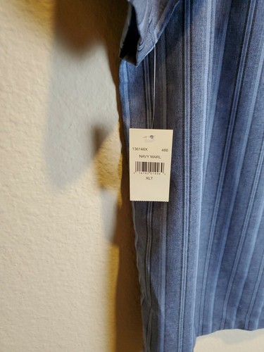 Haggar Clothing Mens Blue Dress Shirt Polyester Short Sleeve Size XLT - Picture 4 of 4
