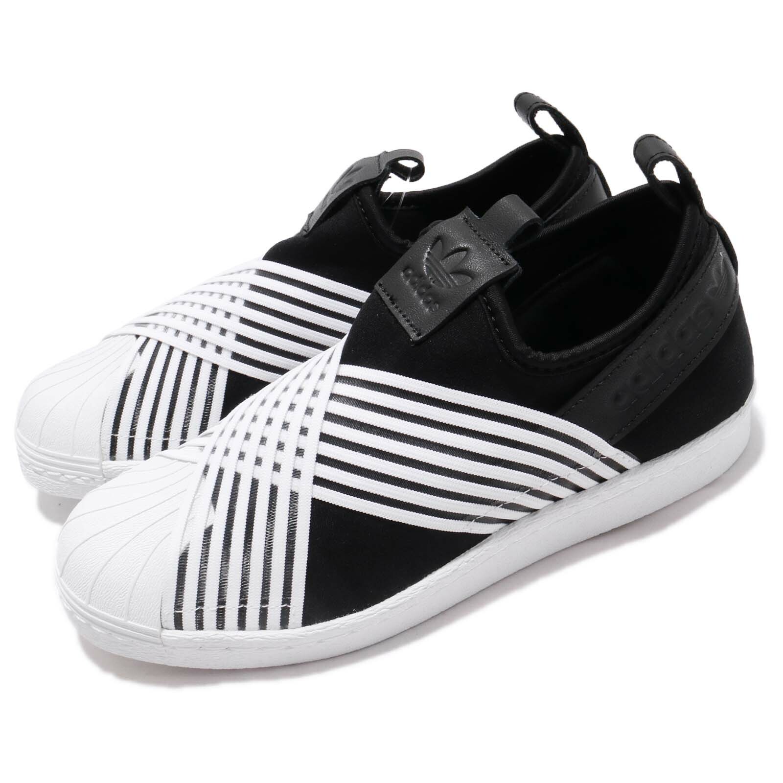 adidas original superstar slip on black