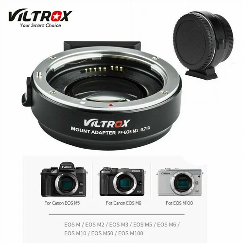 Viltrox EF-EOS M2 Lens Adapter 0.71x Speed Booster for Canon EF Lens to EOS-M