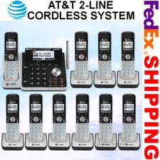 AT T TL88102 2-LINE DECT 6.0 PHONE SYSTEM-TOTAL OF 10 CORDLESS PHONES-BRAND NEW