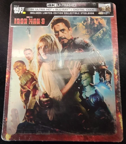 Iron Man 3 Limited Edition Collectible Steelbook Brand New Sealed 4K Ultra HD
