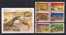 KAZAJSTÁN - 1994 SERPIENTES/LAGARTOS CONJUNTO DE 6+MS.SG 49-54+SG MS 55.BIEN USADO C.T.O.