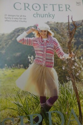 Sirdar Knitting Pattern Book 362 Crofter Chunky 21 family designs