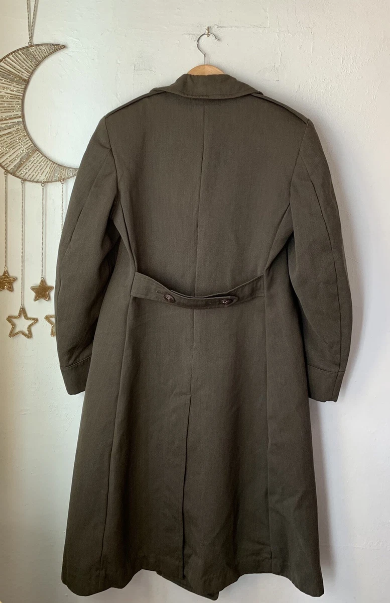 vtg 1955 USMC marine trench coat mens Military Uniform | eBay