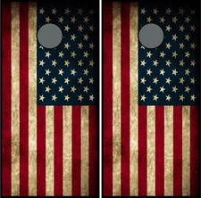 american flag 0238 cornhole board vinyl wraps