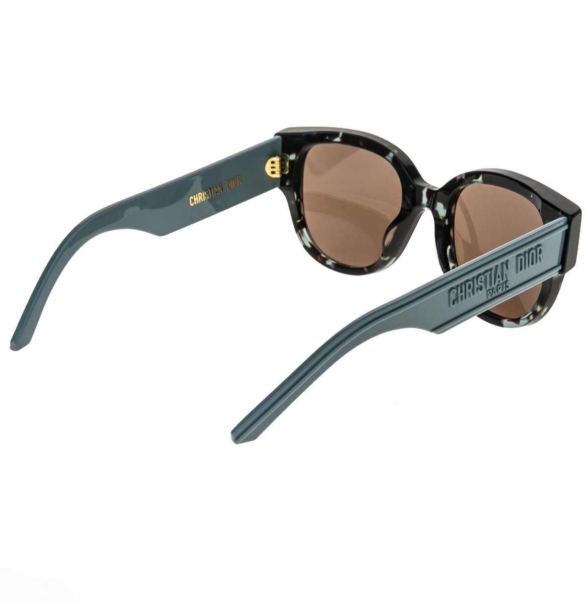 CHRISTIAN DIOR Wild BU Green Brown Book Tote Logo Sunglasses
