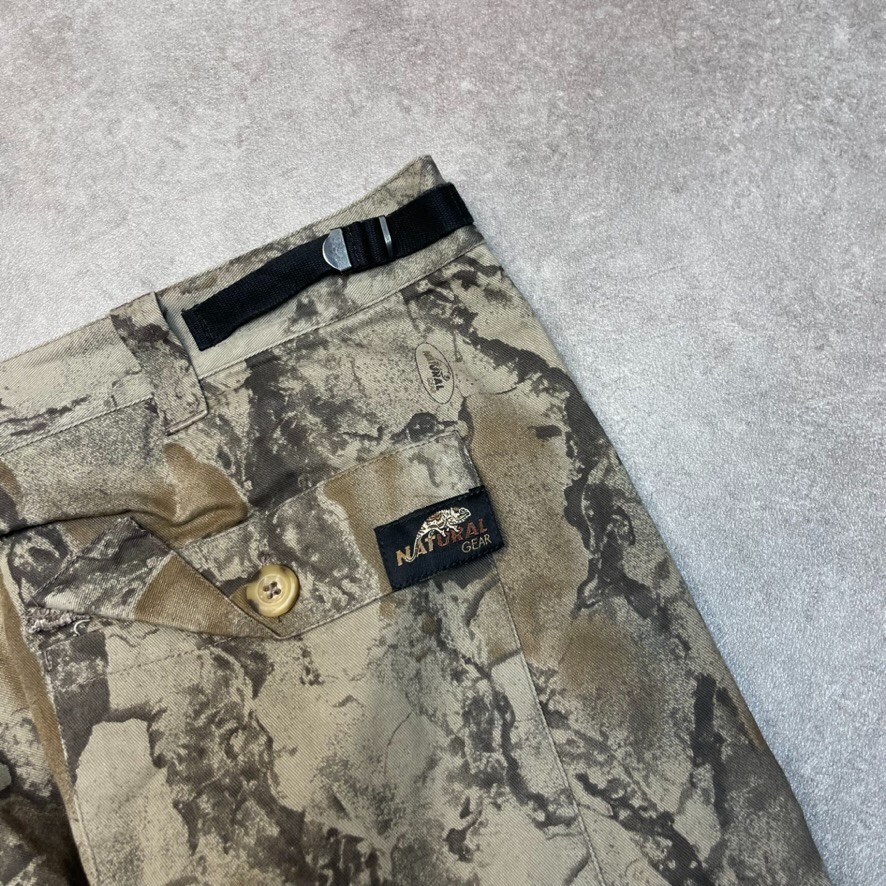 Real Tree Camo Cargo Trousers Mens Vintage Army Hunting Trousers, Green, 2XL image 10