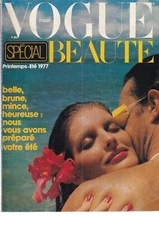 VOGUE PARIS BEAUTE 1977 RENE RUSSO LISA TAYLOR PATTI HANSEN JANICE DICKINSON