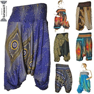Aladdin Pants Bloomers Jumpsuit Harem Pants Pantalon Goa India Thai Boho Yoga Pants