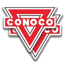 CONOCO GAS OIL DECALs 2 Stickers Bogo Vintage Car Window Bumper Truck