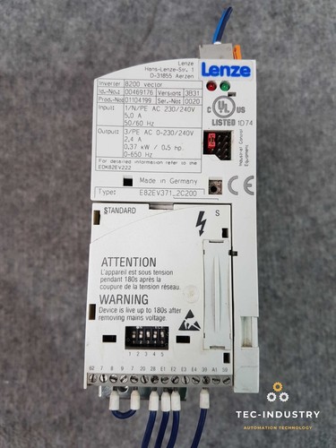 LENZE | E82EV371_2C200 | 00469176 | Versión: 3B31 | 011041990020 - Imagen 3 de 11