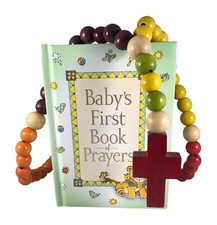Baby Catholic Baptism Gift Set Includes Baby's First Rosary and Baby's First ...