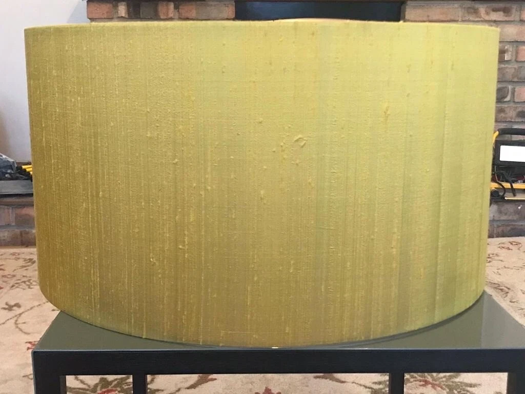 Habitat drum cheap silk lampshade