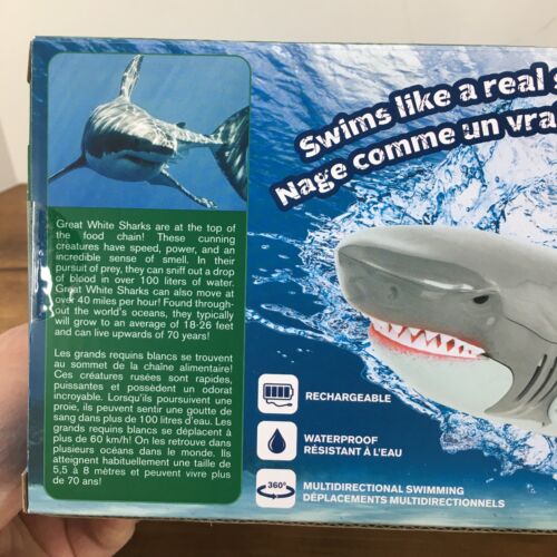 TERRA by Battat Realistic RC Great White Shark New In Box Pool Bath Bathtub Toy - Picture 10 of 18