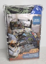 Star Wars Twin Bed Comforter Microfiber Boba Yoda Empire Strikes Back 64  X 86  