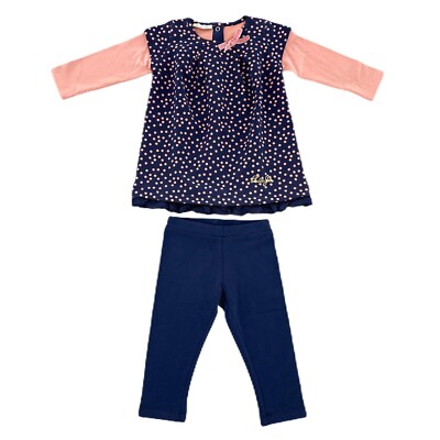 A75  completo bimba GIRL LIU-JO BABY vestito + leggins dress + pants kids