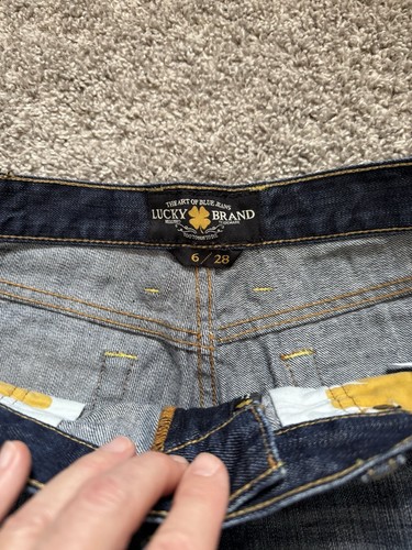 Lucky Brand Jeans Riley Cut Off Short Size 6/28 Raw Hem Jorts - Picture 2 of 11