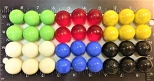 1 INCH 36 Opaque 1" 25mm Solid 1 IN Glass Marbles Replacement for Board Games