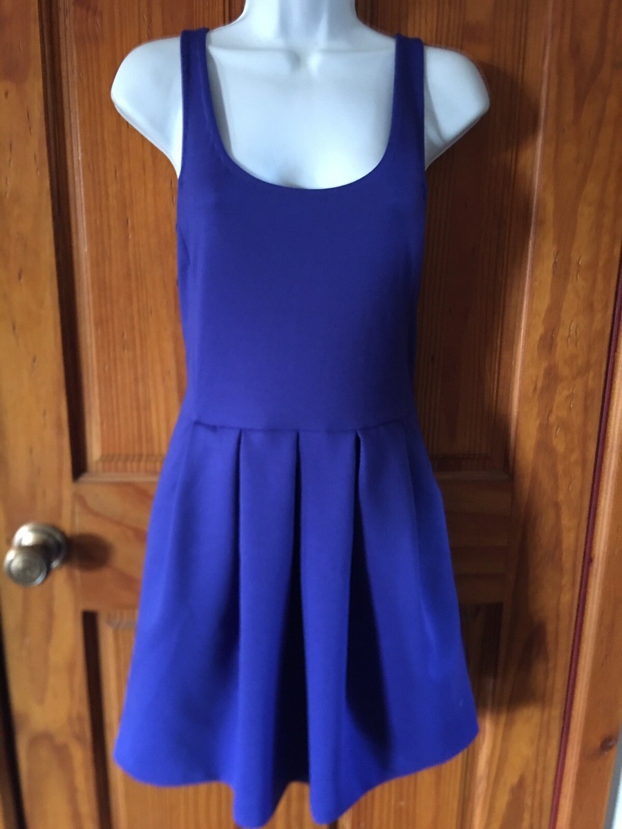 aeropostale womens dress fit flare small petite royal blue