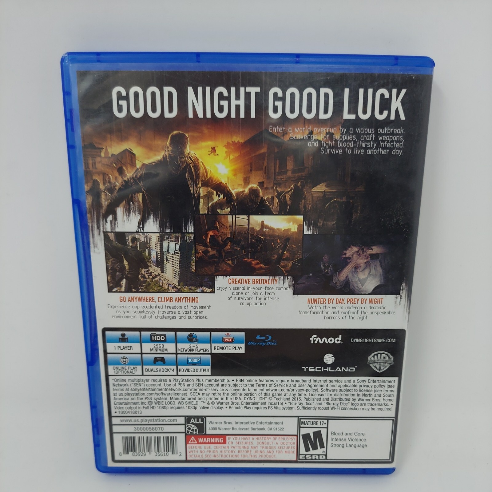 Sony PlayStation 4/PS4 Dying Light *Gently Used* 883929356102