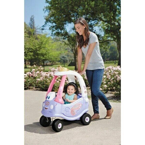 Girls Little Tikes Cozy Coupe Fairy Ride on Toy With 360˚ Spin,Horn & Floorboard - Image 3 of 4