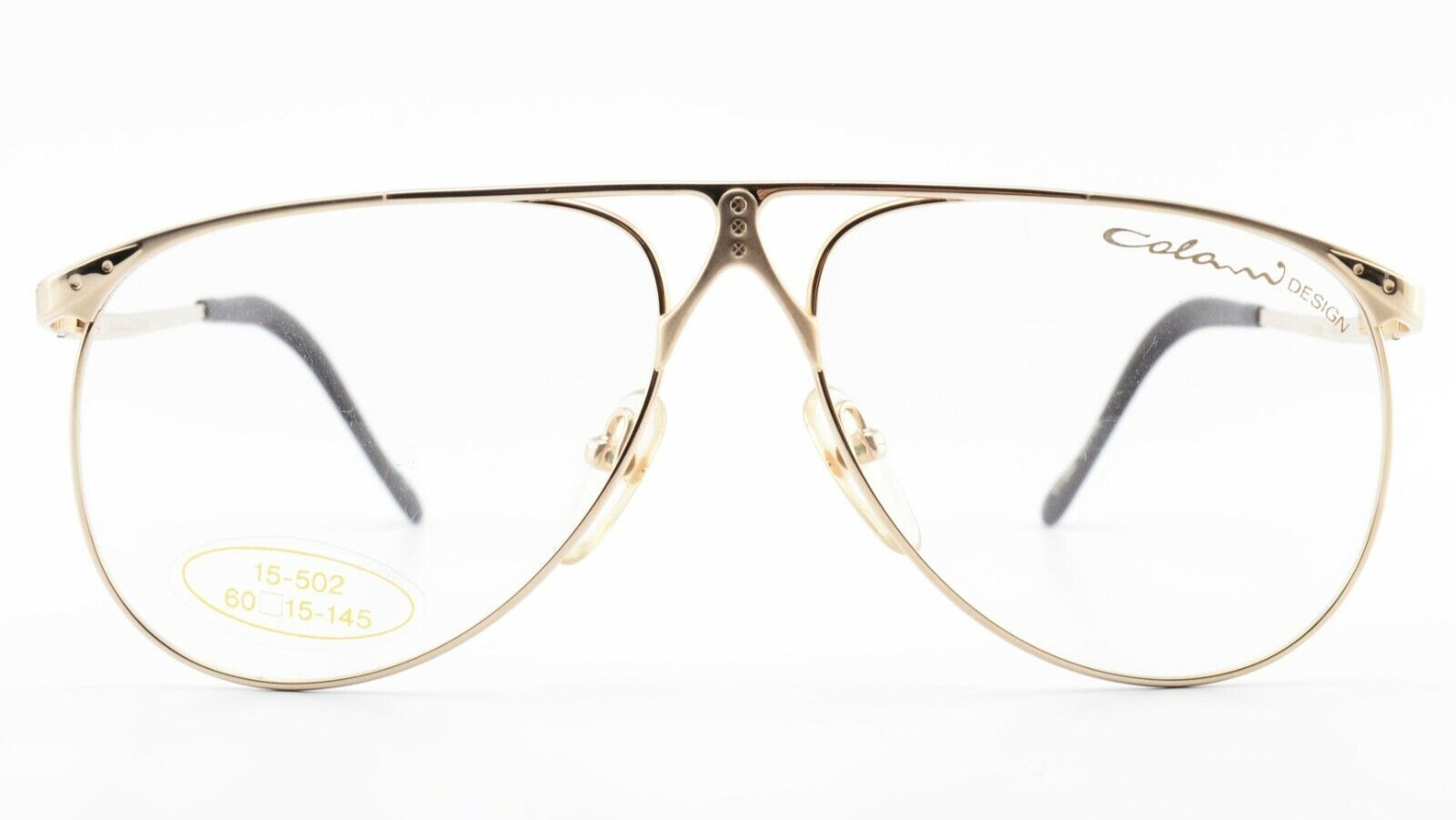 COLANI DESIGN Brille 15-502 60-15 145 Deluxe Pilot Gold Glanz + Matt Japan 80s