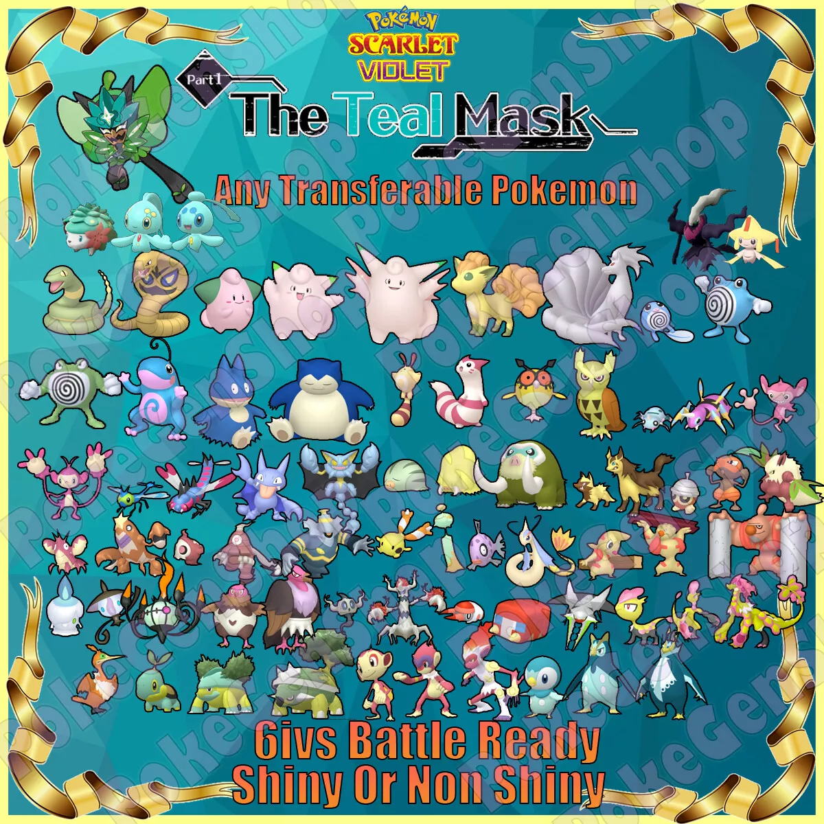 All new Pokémon in The Teal Mask DLC