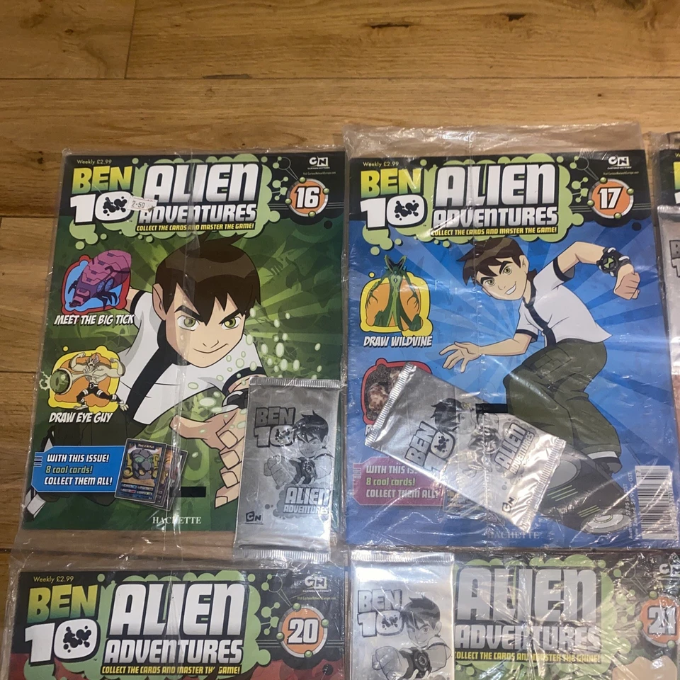 Ben 10 Alien Adventures with Cards new sealed X8 16-24 rare collectors cards new - Image 2 of 4
