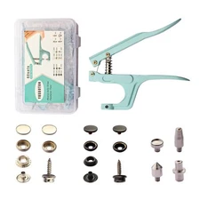 	Heavy Duty Snap Fastener Tool Kit 60 Pcs Stainless Steel Snaps Marine Grade	