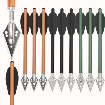 MILAEM 6.3" Aluminium Bolzen Armbrustpfeile Klinge Jagdspitzen Pistolenarmbrust Jagd