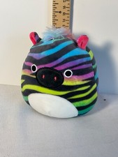 Squishmallows plush multicolored with zebra stripes 5