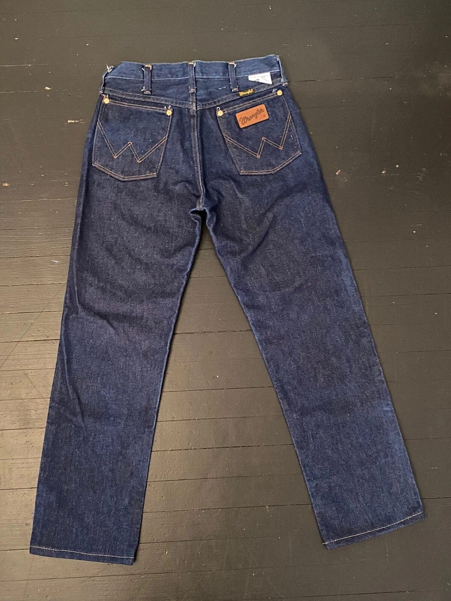 Vintage Wrangler Full Fit 83610NV USA Made Dark Denim Jeans 29x29