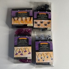 Halloween LED Light 4 Sets Spiders Bats Skulls Orange Lights Indoor Decor