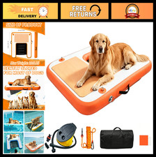 Large Inflatable Dog Dock Platform - Floating Ramp for Dogs up to 220 lbs, Non-S