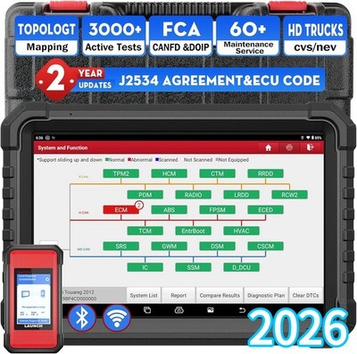 2026 LAUNCH X431 PRO3S+ ELITE Car Diagnostic Tool J2534 Programming ECU Coding