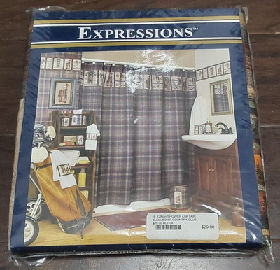Expressions Polyester Duck 70inx72in Golf Country Club Shower Curtain