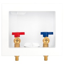 Washing Machine Outlet Box PEX Crimp 2 Inch Drain 1/2 Inch 1807 3/4 Hose Adapter