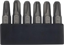 6Pcs 35mm JIS Screwdriver Bit Set with Magnetic Tip, 1/4 Hex Shank, S2 Alloy Ste