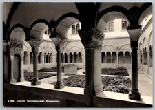 Grossmünster Cloister Zurich Switzerland Architectural Real Photo RPPC