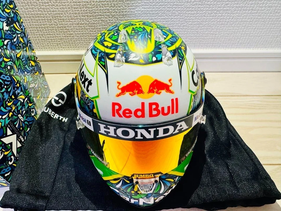 Max Verstappen 1/2 Helmet Red Bull Honda 2021 Brazil GP Special - Image 2 of 4