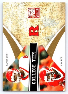 2009 Donruss Elite #25 Kenny Britt / Ray Rice College Ties Combos Gold #/399