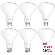 Sunco 6 Pack BR30 Light Bulbs LED, Recessed Can Light Bulbs, 5000k Daylight