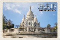 Holzschild 20X30 Cm Paris Frankreich Sacré-Coeur De Montmartre Bildmotiv Reisemo