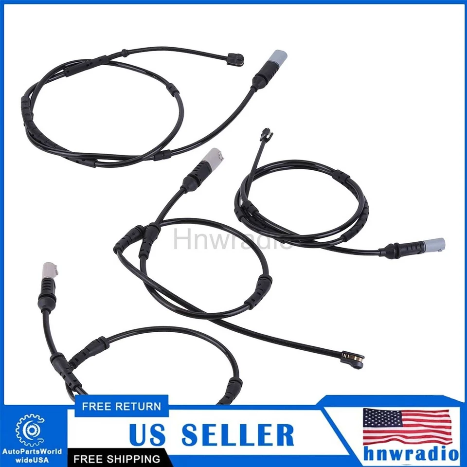 Front Rear Brake Pads Wear Sensor (4 Pack) For BMW 328i xDrive 330i 320i 335i M4 Foto 2 de 4