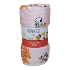 Peanuts Snoopy VelvetLoft Plush Throw Blanket By Berkshire 60"x70" Holiday