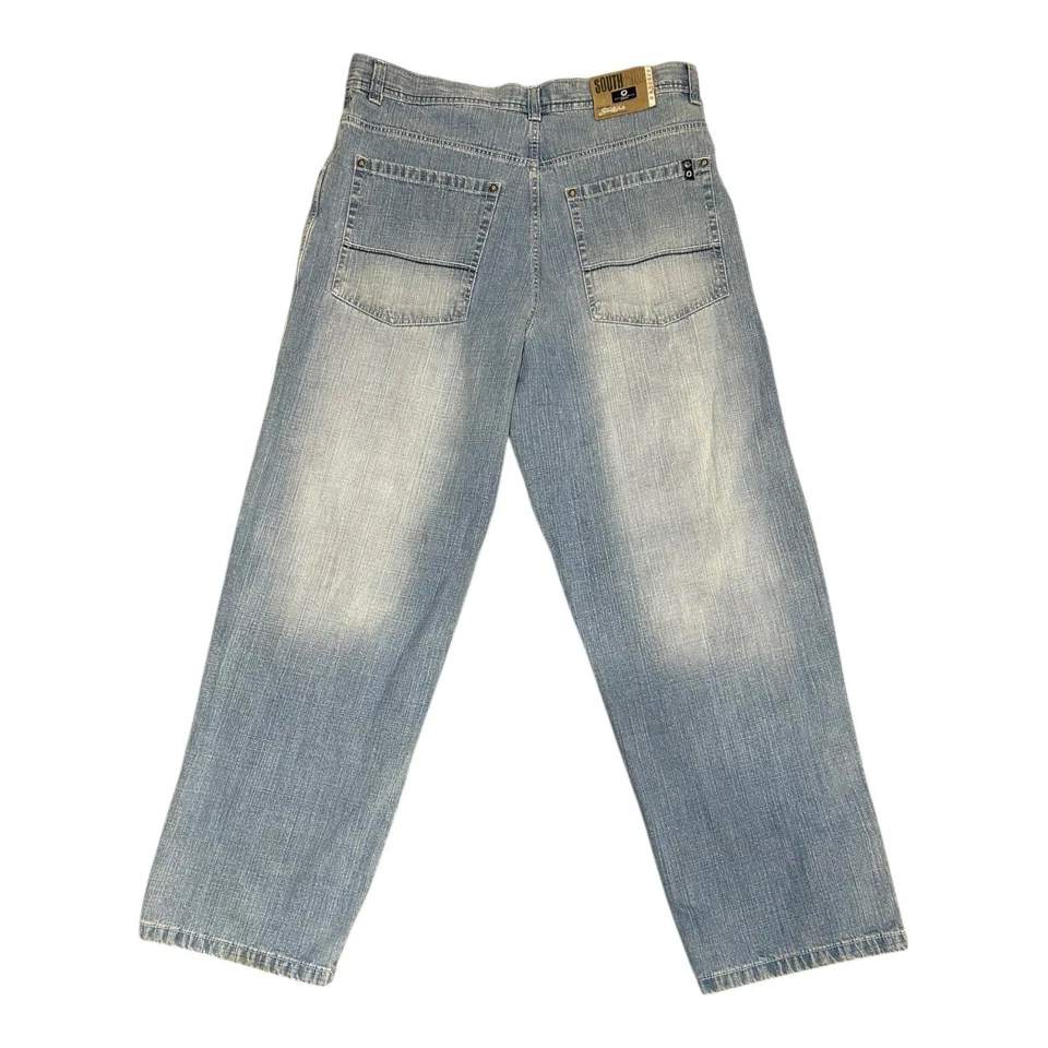 Винтажные мешковатые джинсы South Pole — размер 40 — легкая стирка, широкая джинсовая ткань Y2K RN82628 - Изображение 3 из 4