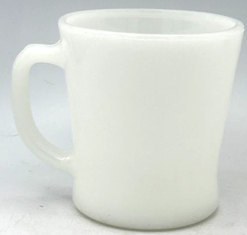 Vintage Fire King Milk Glass Mug White Anchor Hocking Coffee Cups D Handle USA